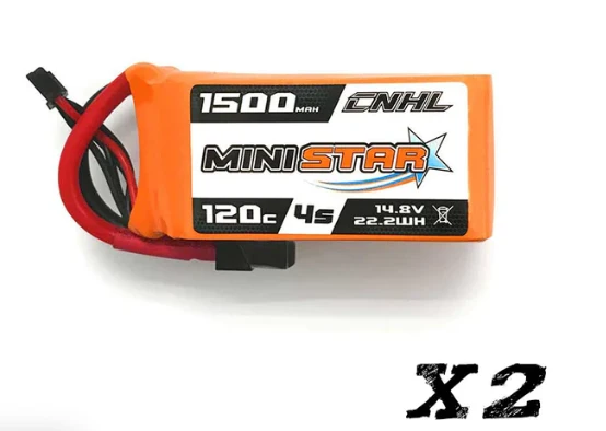 CNHL MiniStar 1500mAh 4S 14,8V 120C Lipo-Akku XT60-Stecker (2 St.)