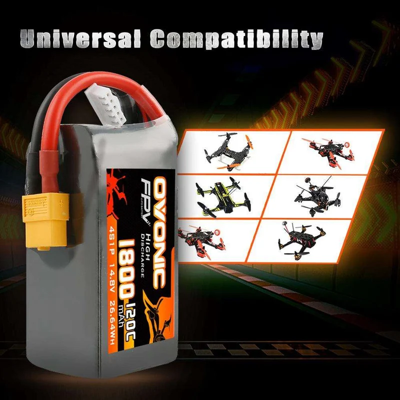 Ovonic 4S 1800mAh 120C 14,8V XT60 LiPo Akku (2 St.)
