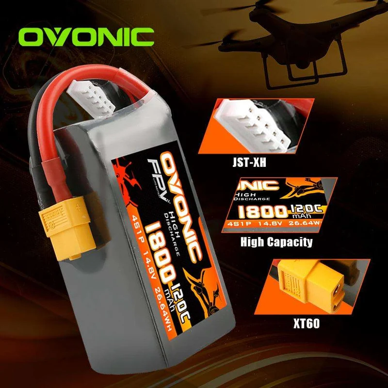 Ovonic 4S 1800mAh 120C 14,8V XT60 LiPo Akku (2 St.)