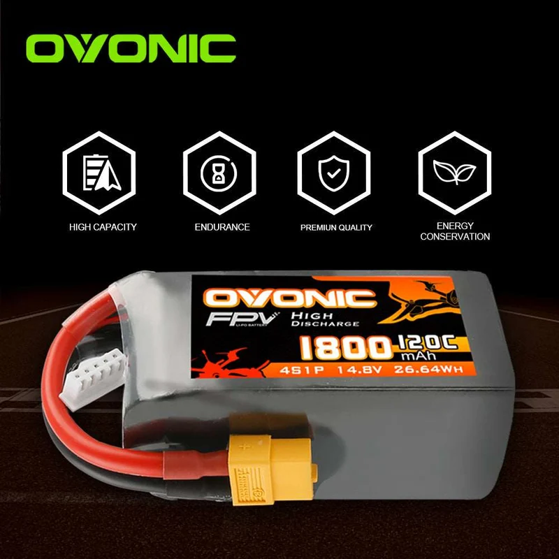 Ovonic 4S 1800mAh 120C 14,8V XT60 LiPo Akkupack