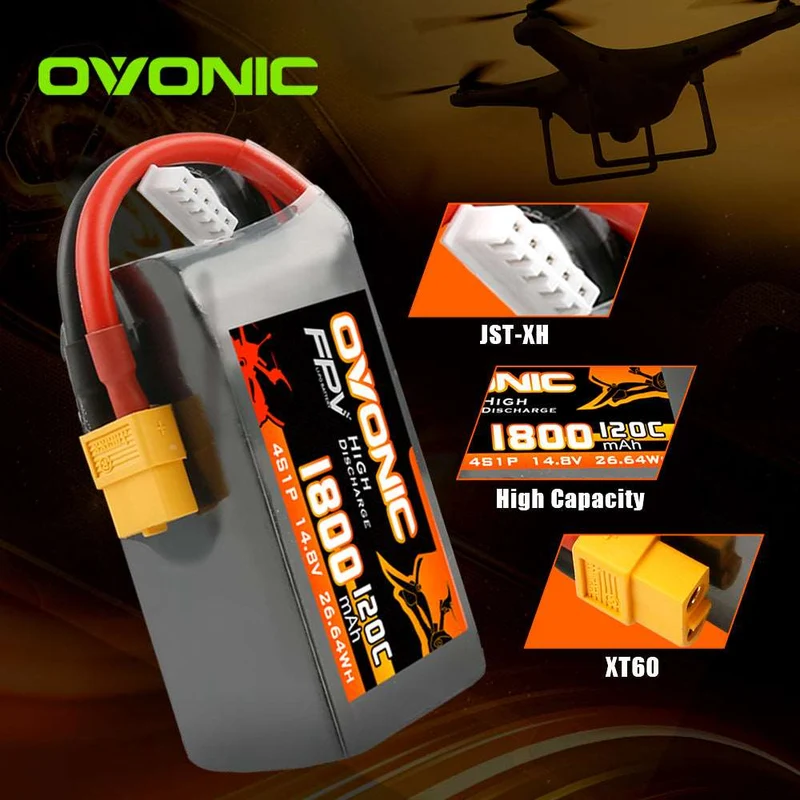 Ovonic 4S 1800mAh 120C 14,8V XT60 LiPo Akkupack