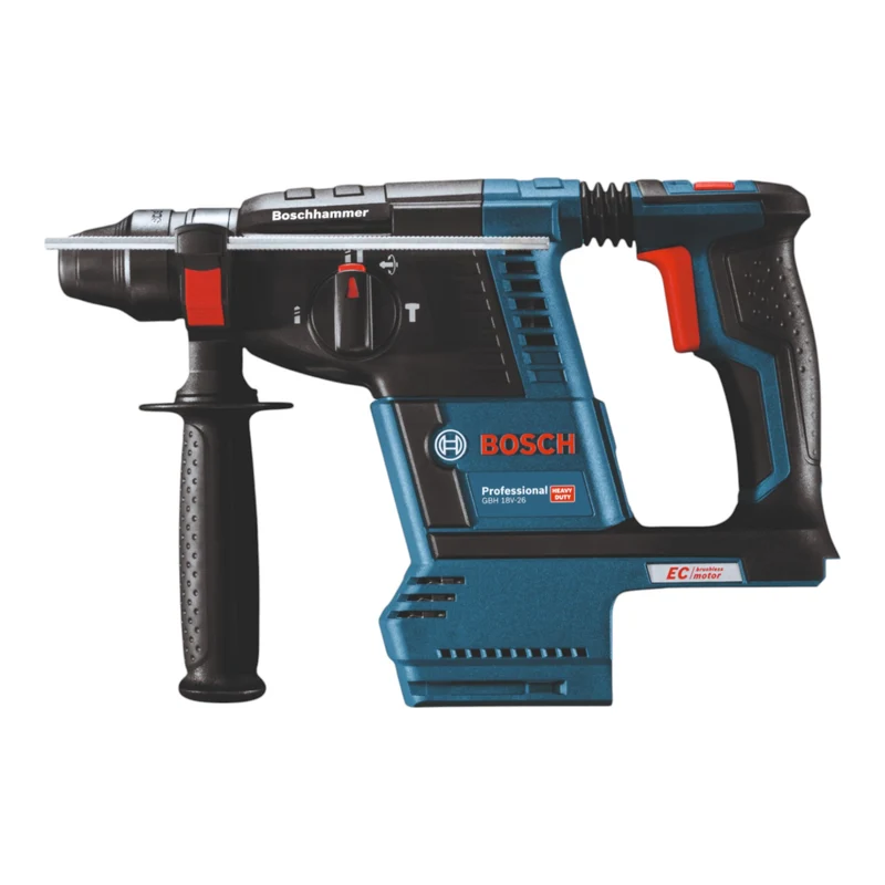 Bosch GBH 18V-26 Professional Akku Bohrhammer 18 V 2,6 J SDS plus Brushless + 4 tlg. Meißel Set + L-Boxx - ohne Akku, ohne Ladegerät