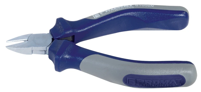 PROMAT Elektronik-Seitenschneider 110 mm, geschwärzt, mit Facette und doppelter Blattfeder