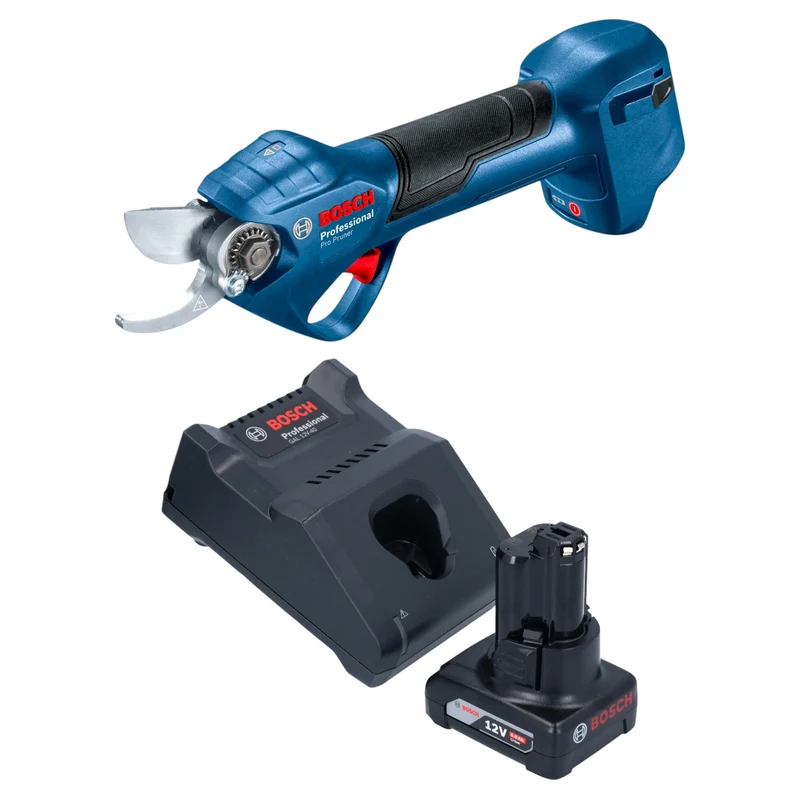 Bosch Pro Pruner Professional Akku Astschere 12 V + 1x Akku 6,0 Ah + Ladegerät