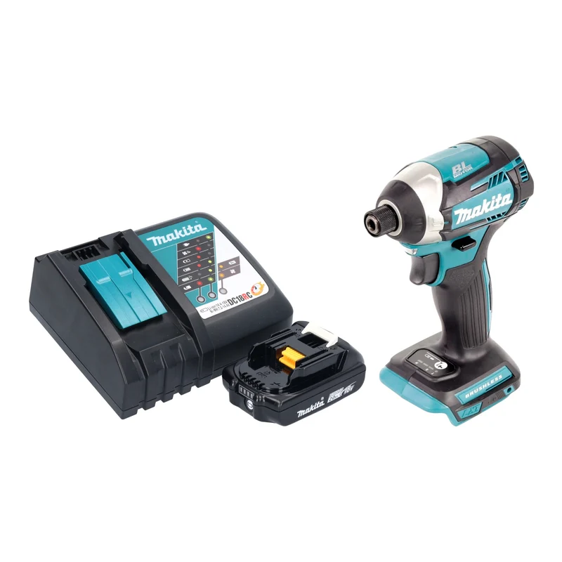 Makita DTD 154 RA1 Akku Schlagschrauber 18 V 175 Nm 1/4" Brushless + 1x Akku 2,0 Ah + Ladegerät