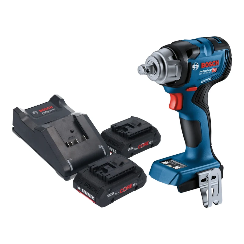 Bosch GDS 18V-330 HC Professional Akku Schlagschrauber 18 V 330 Nm 1/2" Brushless + 2x ProCORE Akku 4,0 Ah + Ladegerät