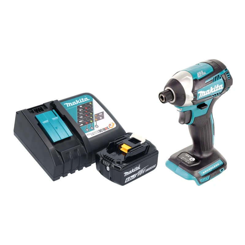 Makita DTD 154 RG1 Akku Schlagschrauber 18 V 175 Nm 1/4" Brushless + 1x Akku 6,0 Ah + Ladegerät