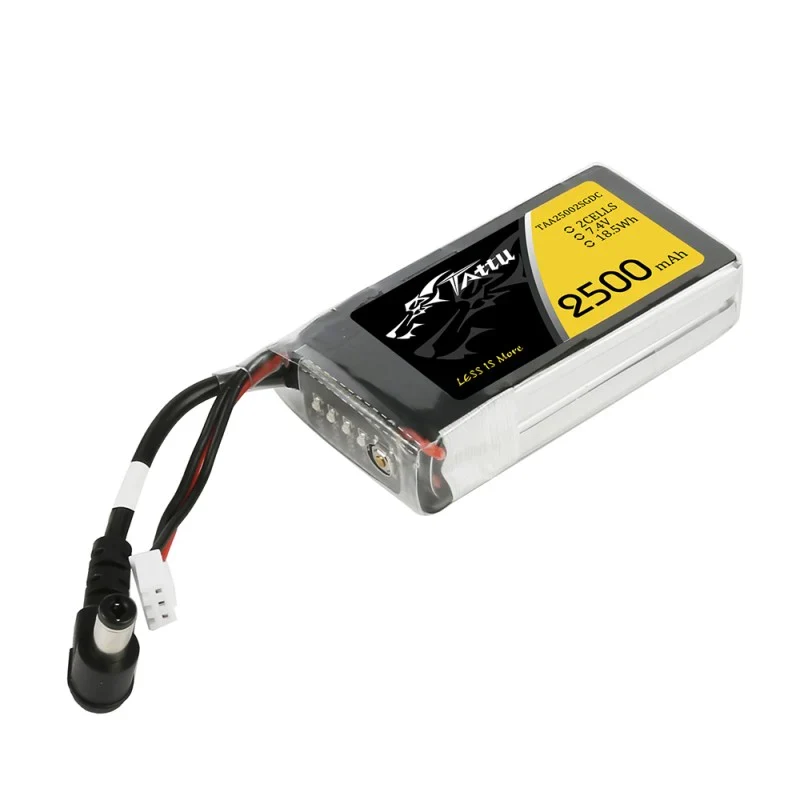 Tattu 2500mAh 2S 7.4V Ersatz-Lipo-Akku mit DC5,5mm Stecker für Fatshark Goggles