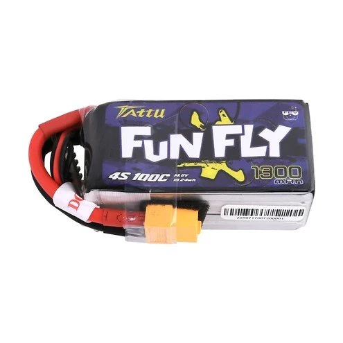 Tattu Funfly Serie 1300mAh 14.8V 100C 4S1P Lipo Akku mit XT60 Stecker