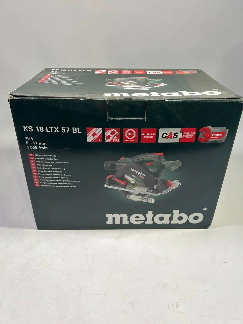 Metabo KS 18 LTX 57 BL Akku Handkreissäge 18 V 57 mm ( 611857840 ) + Metabox - ohne Akku, ohne Ladegerät - Gebraucht