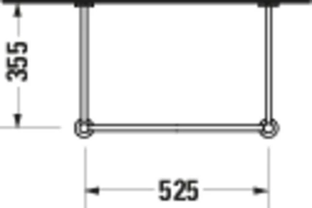 DURAVIT Metallkonsole Vero Air höhenverstellbar 355x525 mm Chrom für Waschtisch 236860