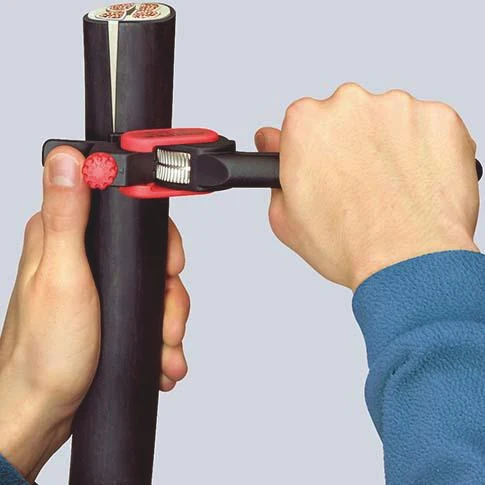 KNIPEX Abmantelungswerkzeug 150 mm – für Rundkabel ab Ø 25 mm, Schnitttiefe bis 5 mm