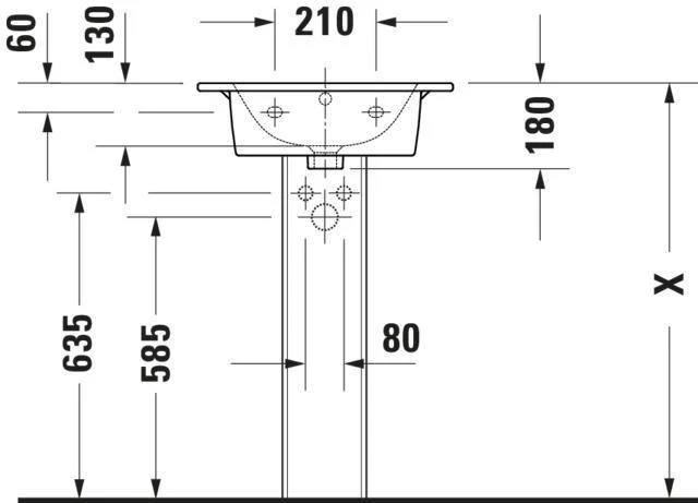 DURAVIT Möbelwaschtisch ME by Starck 530 mm