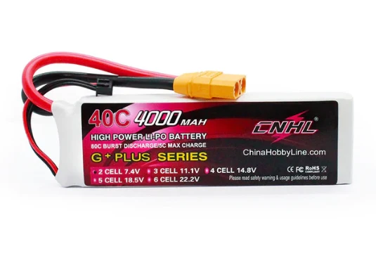CNHL 2S LiPo Akku 4000mAh 7,4V 40C Lipo Akku mit XT90 Stecker
