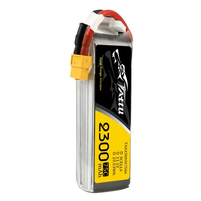 Tattu 2300mAh 11,1V 75C 3S1P Lipo Akkupack mit XT60