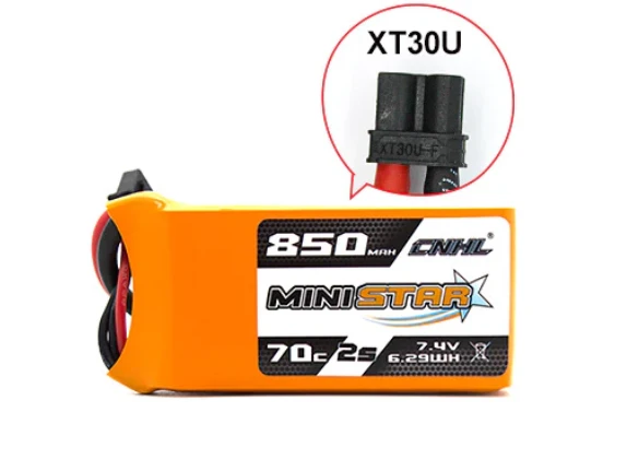 CNHL MiniStar 850mAh 7,4V 2S 70C Lipo Akku mit XT30U