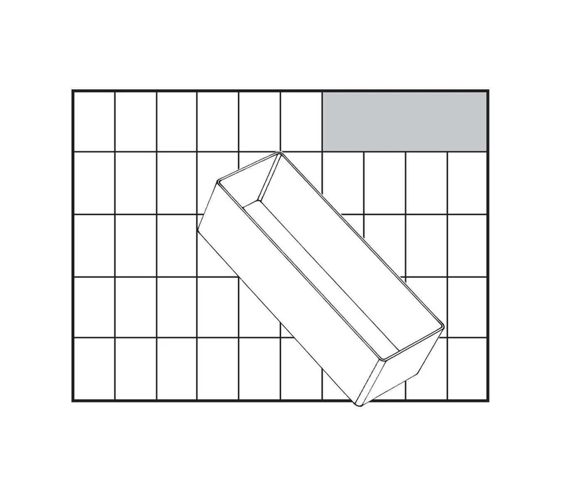 RAACO Einsatz 80 BA8-2 55x157x69 mm transparent – Regalzubehör für Schubladenschränke