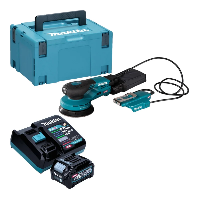 Makita BO 003 CGD101 Akku Exzenterschleifer 40 V max. 125 mm 3,0 mm Hub Brushless + 1x Akku 2,5 Ah + Ladegerät + Makpac