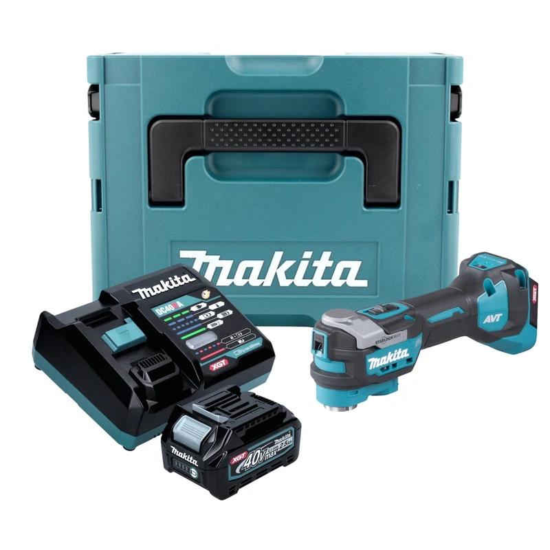 Makita TM 001 GD101 Akku Multifunktionswerkzeug 40 V max. Starlock Max Brushless + 1x Akku 2,5 Ah + Ladegerät + Makpac