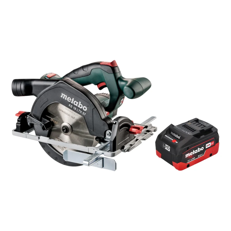 Metabo KS 18 LTX 57 Akku Handkreissäge 18 V 165 mm + 1x LiHD Akku 8,0 Ah - ohne Ladegerät