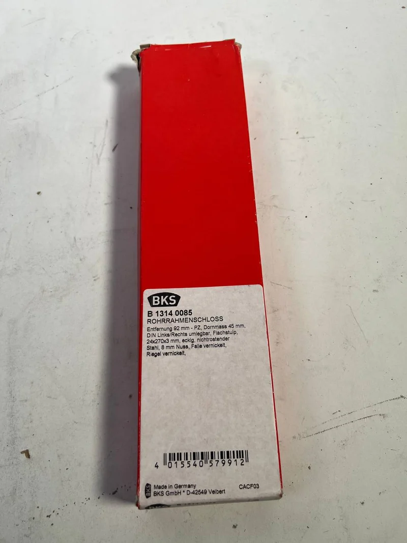 BKS Rohrrahmen-Einsteckschloss B 1314 PZ 24/45/92/8 mm DIN links / rechts ( 3000253049 ) - Gebraucht