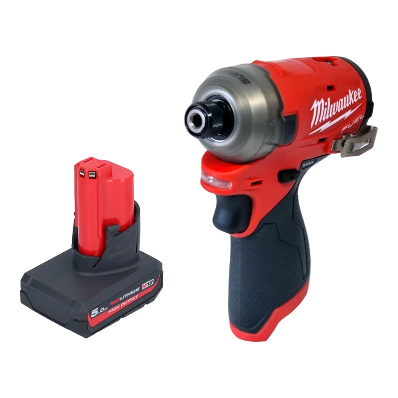 Milwaukee M12 FQID-501 Akku Schlagschrauber 12 V 50 Nm 1/4" Brushless + 1x Akku 5,0 Ah - ohne Ladegerät