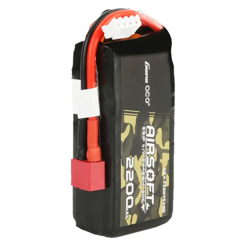 Gens Ace 20C 2200mAh 3S1P 11.1V Airsoft Lipo Akku mit T-Stecker