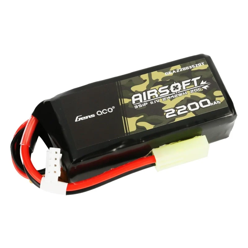 Gens Ace 20C 2200mAh 3S1P 11.1V Lipo Akku mit Mini Tamiya Stecker