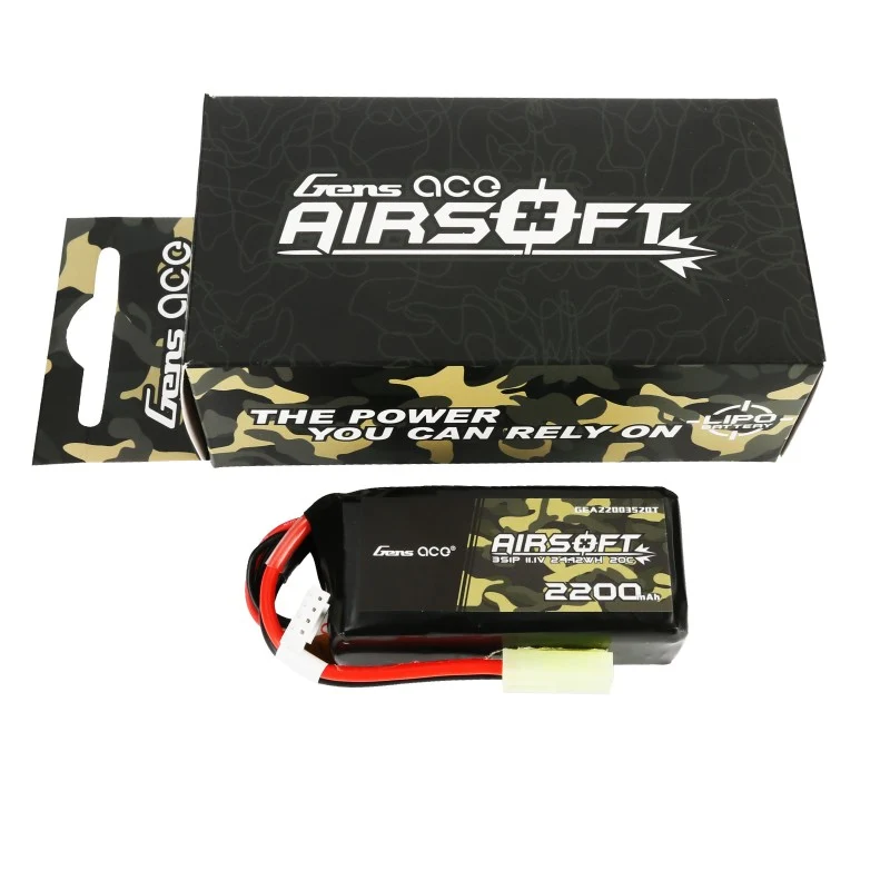 Gens Ace 20C 2200mAh 3S1P 11.1V Lipo Akku mit Mini Tamiya Stecker