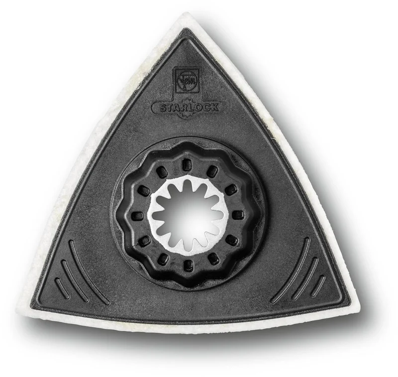 FEIN Filzpolierplatte Dreieck ungelocht Starlock 2 St./Pack – 80 mm Kantenlänge
