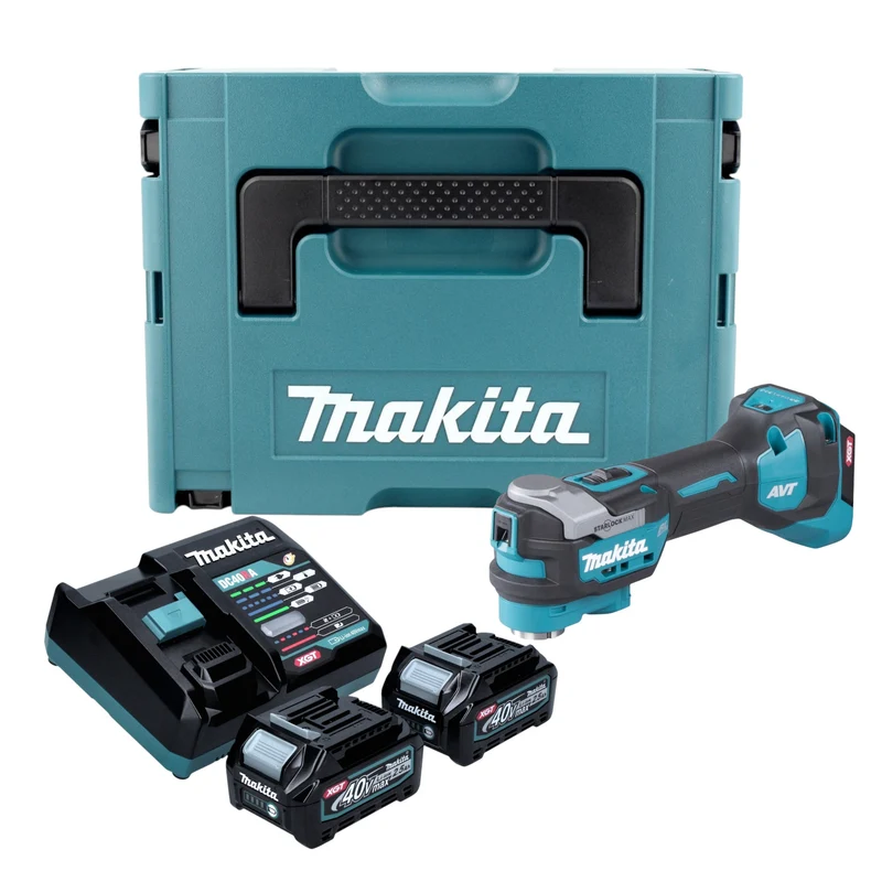 Makita TM 001 GD201 Akku Multifunktionswerkzeug 40 V max. Starlock Max Brushless + 2x Akku 2,5 Ah + Ladegerät + Makpac