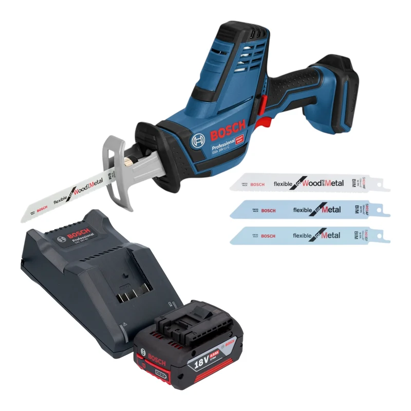Bosch GSA 18V-LI C Professional Akku Reciprosäge Säbelsäge 18 V + 1x Akku 4,0 Ah + Ladegerät