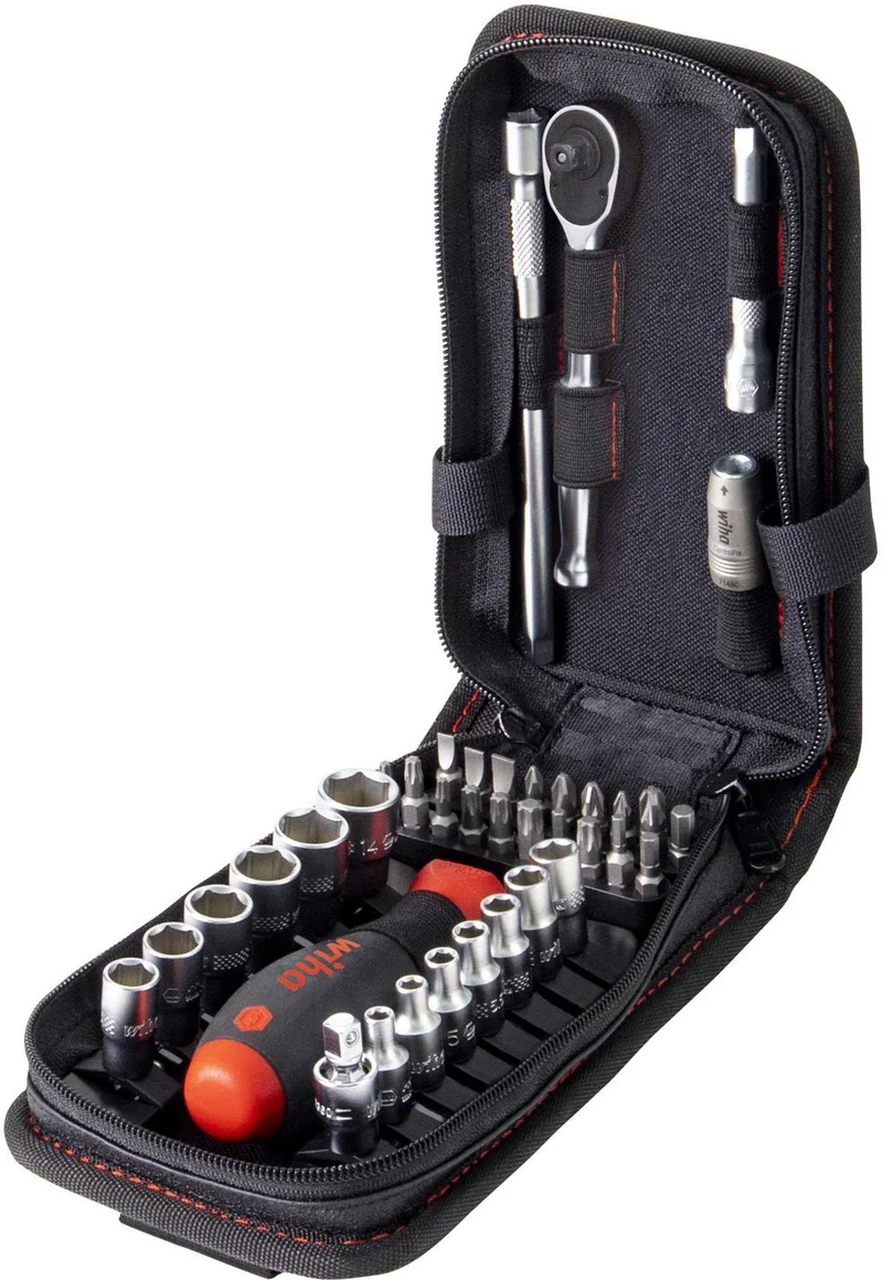 Wiha Bit- und Steckschlüsselset 44684, 39-teilig, Schlitz/PH/PZD/TORX, mit Knarre