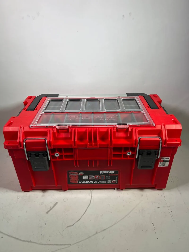 Qbrick System PRIME Toolbox 250 Expert RED ULTRA HD Custom mit Organizer stapelbar - Beschädigt