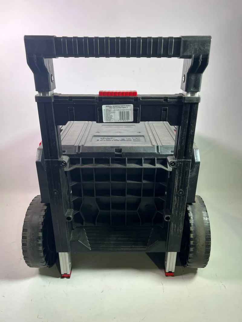Qbrick System PRO Cart 2.0 Plus Drawer 2 mobile Box auf Rädern 520 x 415 x 660 mm 9,5 l 12 l abnehmbarer Doppelteleskopgriff - Beschädigt
