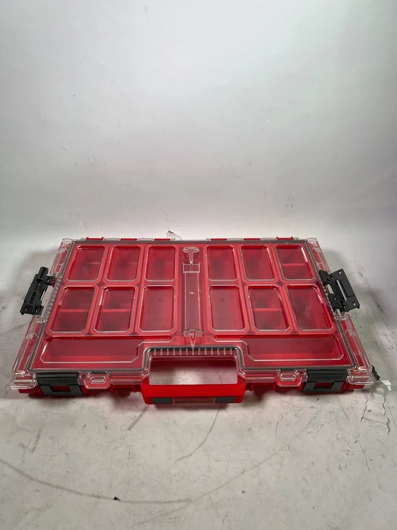 Qbrick System ONE Organizer L 2.0 RED ULTRA HD stapelbar 531 x 379 x 77 mm 6 l IP66 mit 10 Inlays - Leicht Gebraucht