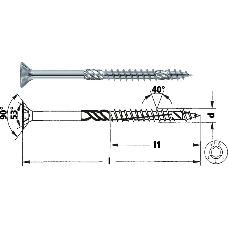 Tornado Spanplattenschraube Senkkopf mit Torx