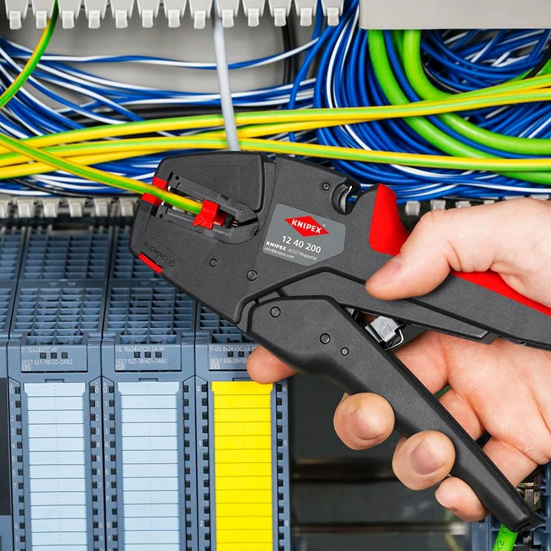 KNIPEX Automatikabisolierzange EvoStrip 200 mm für 0,03-10 mm² – selbsteinstellend, mit Drahtschneider