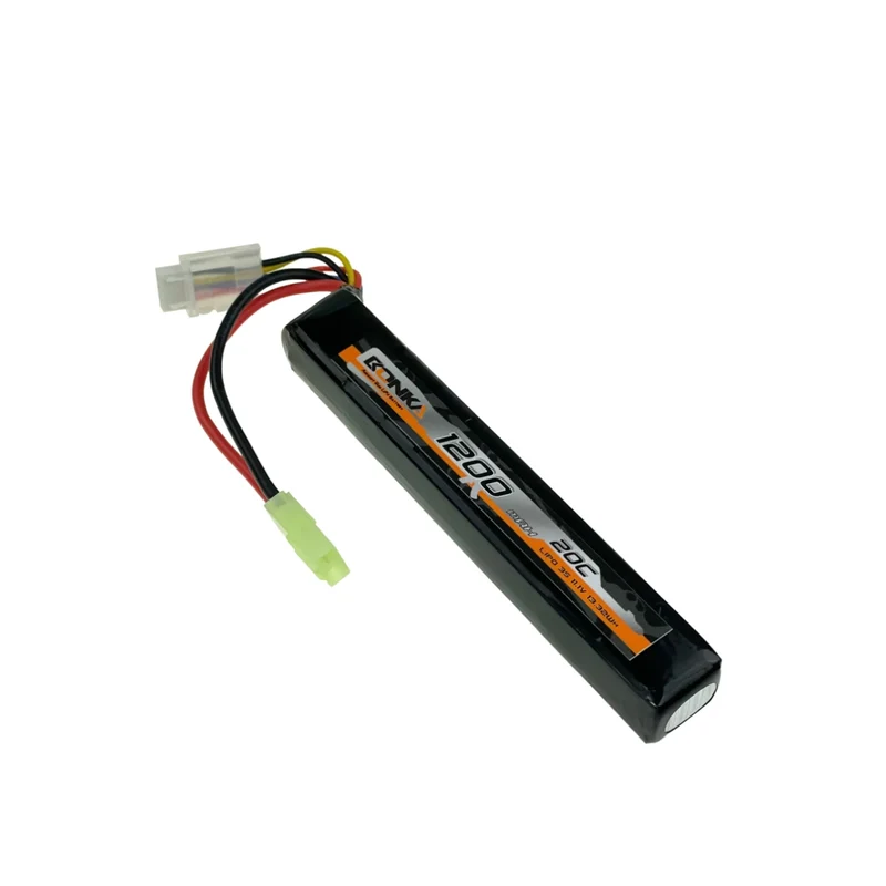 Bonka Airsoft Lipo Akku 1200mAh 3S 11,1V 20C-1-Mini Tamiya