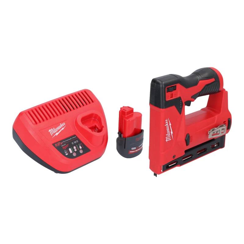 Milwaukee M12 BST-251 Akku Tacker 12 V 6 - 14 mm + 1x Akku 2,5 Ah + Ladegerät