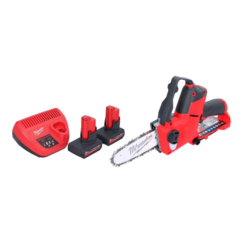 Milwaukee M12 FHS-502 Akku Astsäge 12 V 15 cm Brushless + 2x Akku 5,0 Ah + Ladegerät