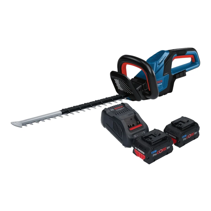 Bosch GHE 18V-50 Professional Akku Heckenschere 18 V 50 cm Brushless + 2x ProCORE Akku 5,5 Ah + Ladegerät