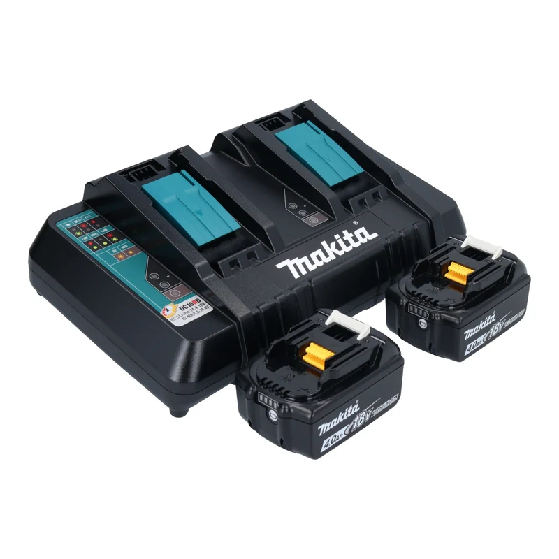Makita DHW 080 PM2K Akku Hochdruckreiniger 36 V ( 2x 18 V ) 80 bar 380 l/h Brushless + 2x Akku 4,0 Ah + Doppelladegerät