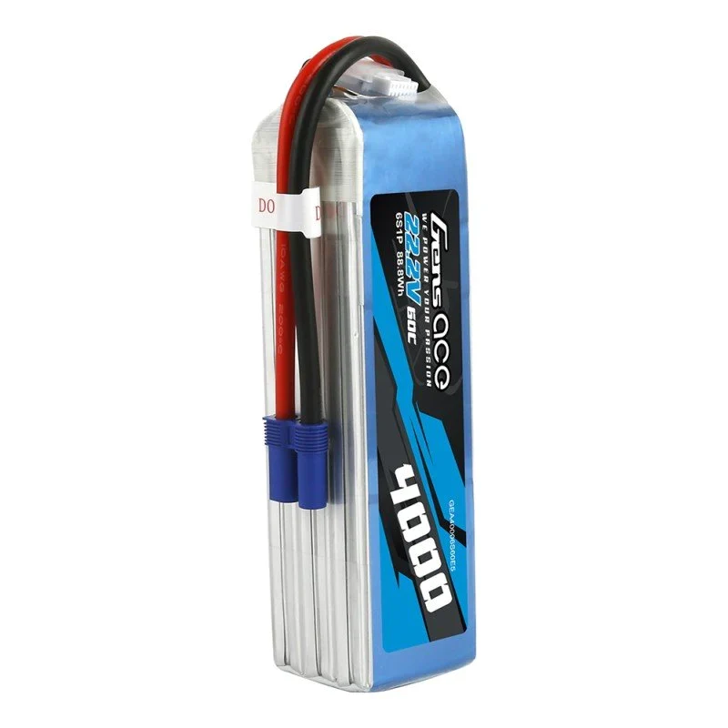 Gens Ace 4000mAh 22,2V 60C 6S1P Lipo Akkupack mit EC5 Stecker