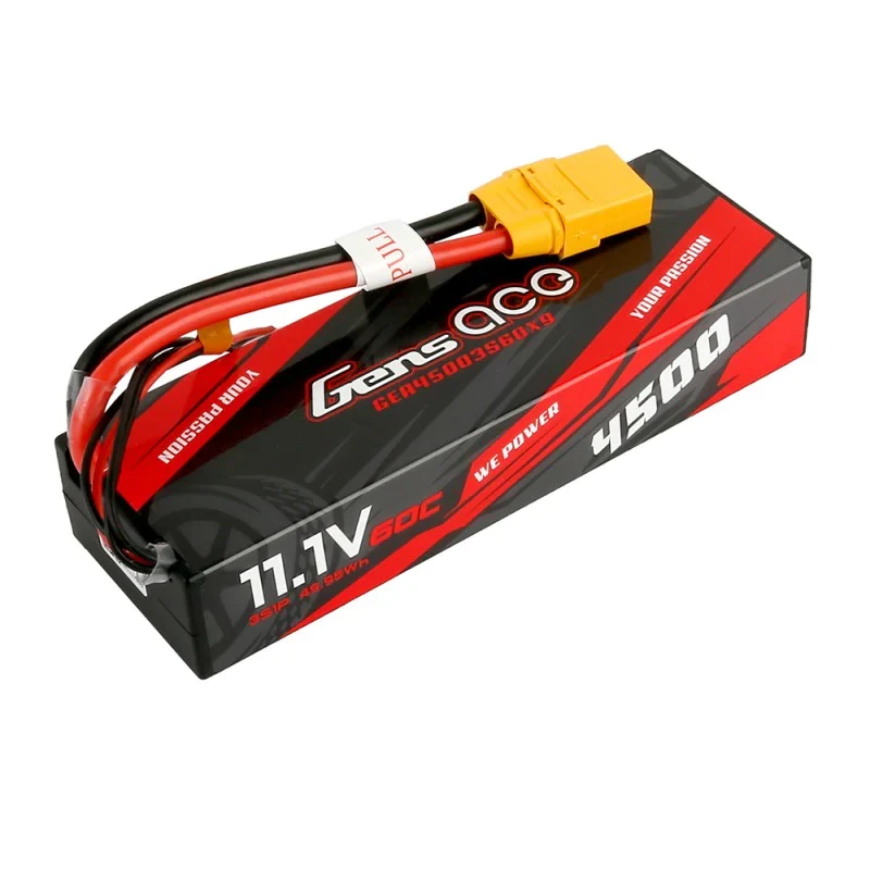 Gens Ace 4500mAh 3S1P 11.1V 60C HardCase RC Auto Lipo Batterie #24