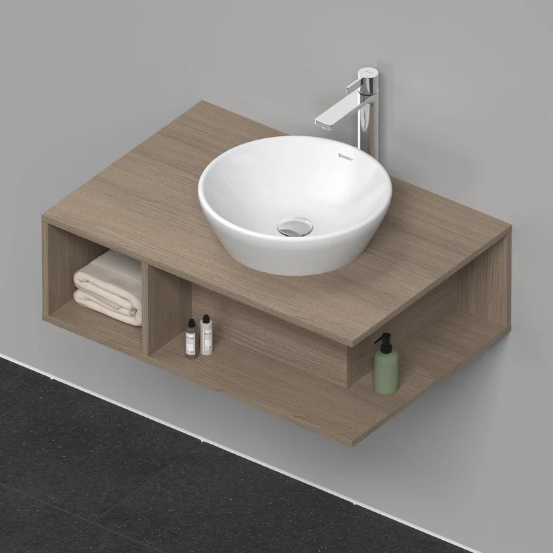 DURAVIT D-Neo WTU wandh.,1 offenes Fach l., Eiche Terra
