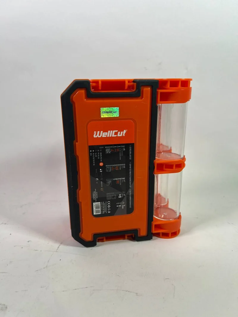 WellCut 51-teiliges Bohrer & Schraubendreher Bit Set aus HSS-Stahl, mit Magnet Bithalter & einem tragbaren Aufbewahrungskoffer ( ‎WC-DB51U ) - Neuwertig