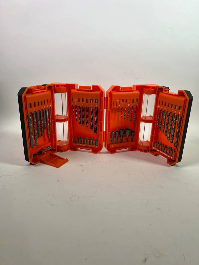 WellCut 51-teiliges Bohrer & Schraubendreher Bit Set aus HSS-Stahl, mit Magnet Bithalter & einem tragbaren Aufbewahrungskoffer ( ‎WC-DB51U ) - Neuwertig