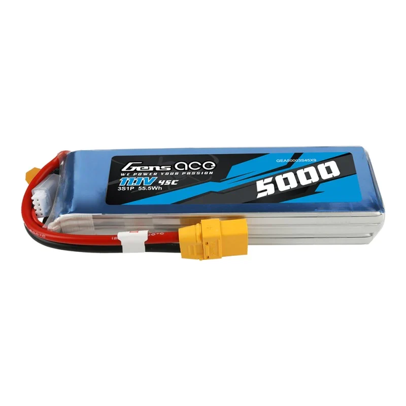 Gens Ace 5000mAh 11.1V 45C 3S1P Lipo Akku mit XT90 Stecker