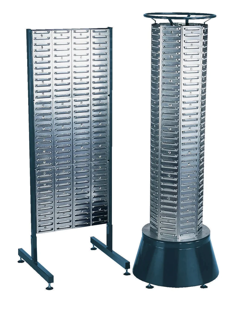 raaco Sichtboxen-Drehturm H.1600 mm aus Stahl, unmontiert, für 3 VE Sichtboxen (Art.Nr. 795659-795662)